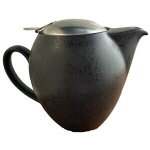 Zero Japan Teapot Bee House 3 cup Modern Brown Texture Ceramic Mesh Infuser 19oz